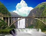 Waterfall over Bridge Painting artwork preview