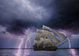 Lightning & Storm  ship Painting artwork preview