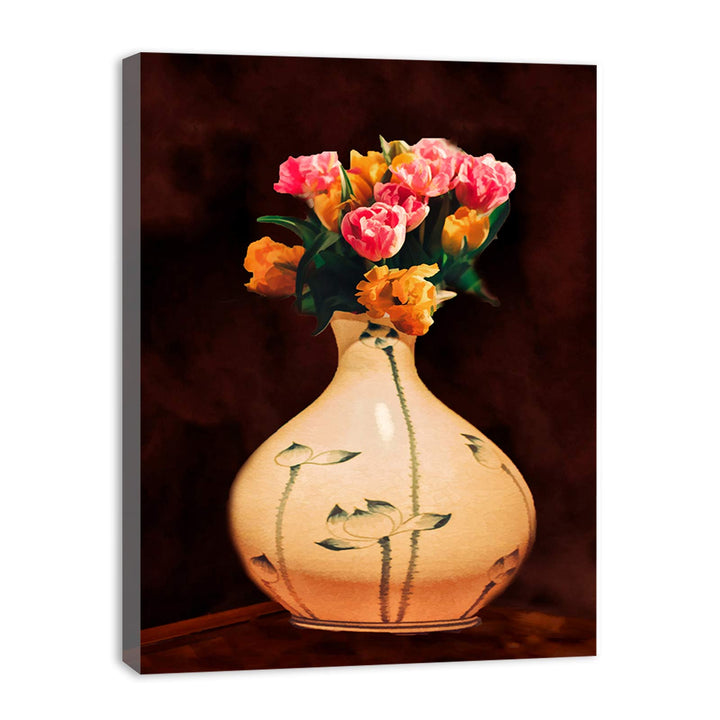 Tulip Flower Vase  Painting 