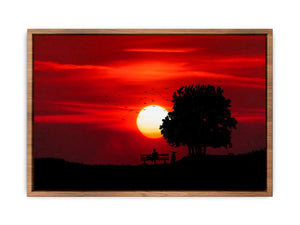 Sunset Alone Boy Painting 
