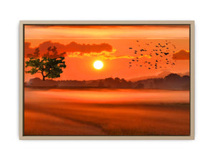 Sunset Brids Painting 