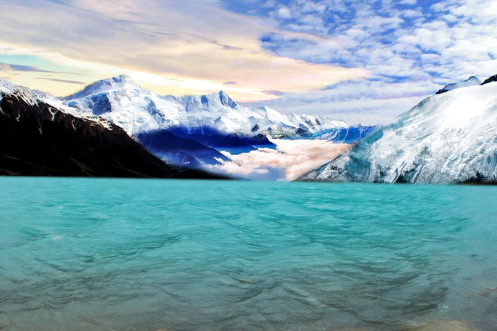 Blue And White Mountains Painting