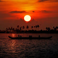 kerala lake Sunset Painting