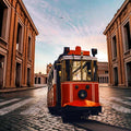 Tram Red Painting
