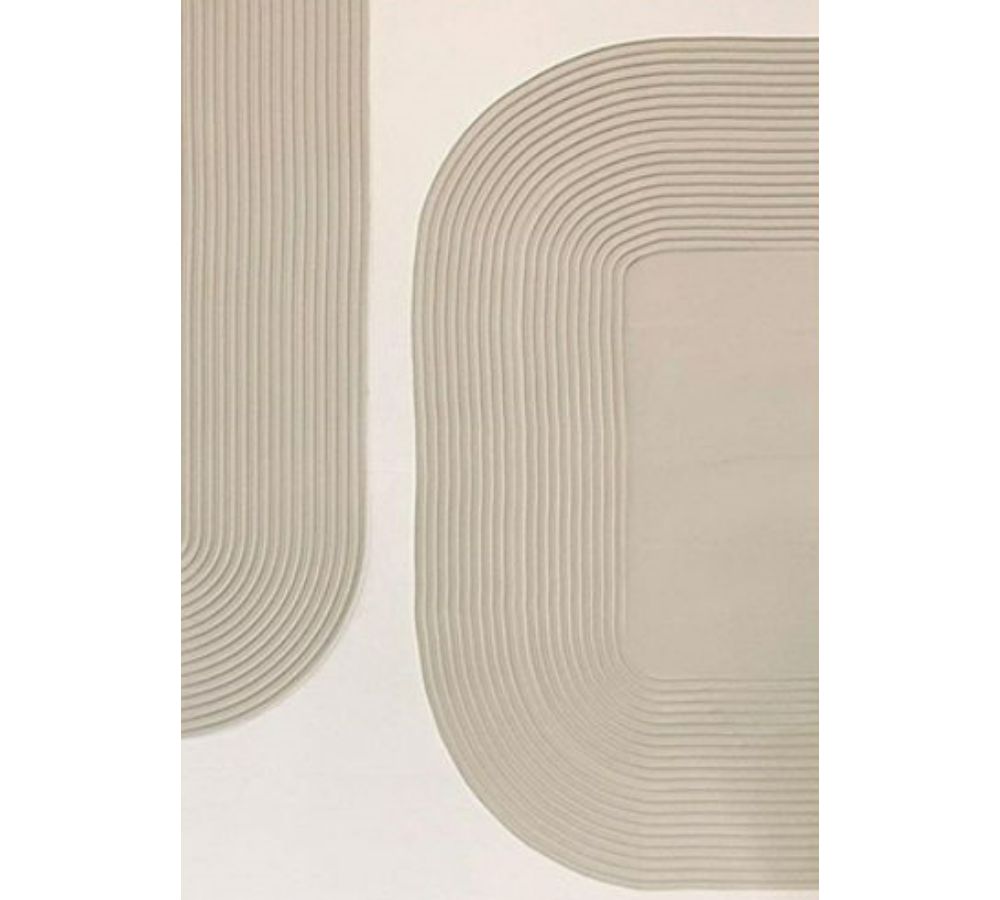Grey And White Modern Abstract Painting 