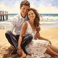 Beach Portrait Painting