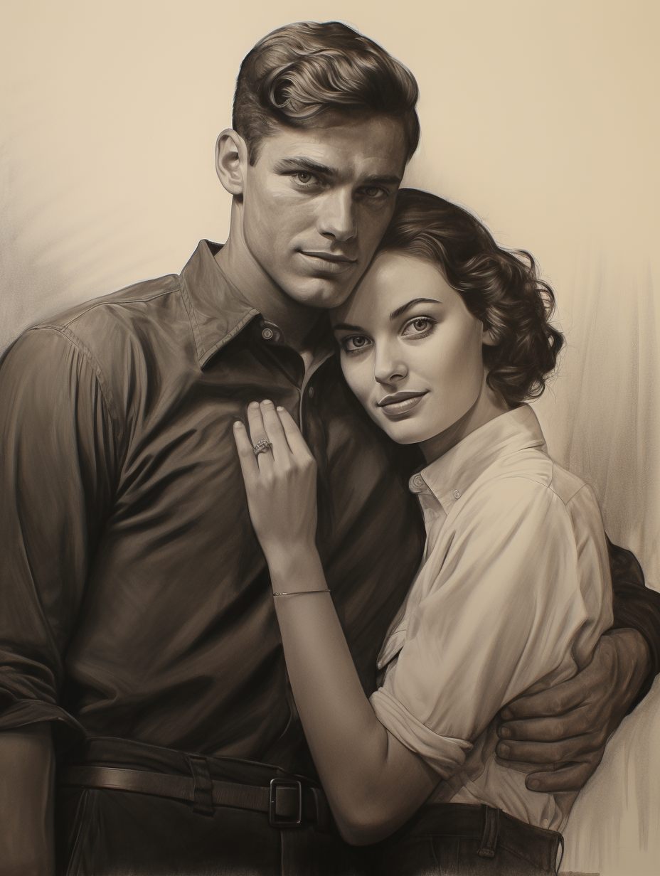 Charcoal Portrait Painting