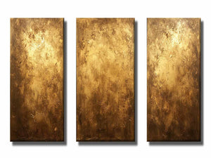3 Panel Gold Painting